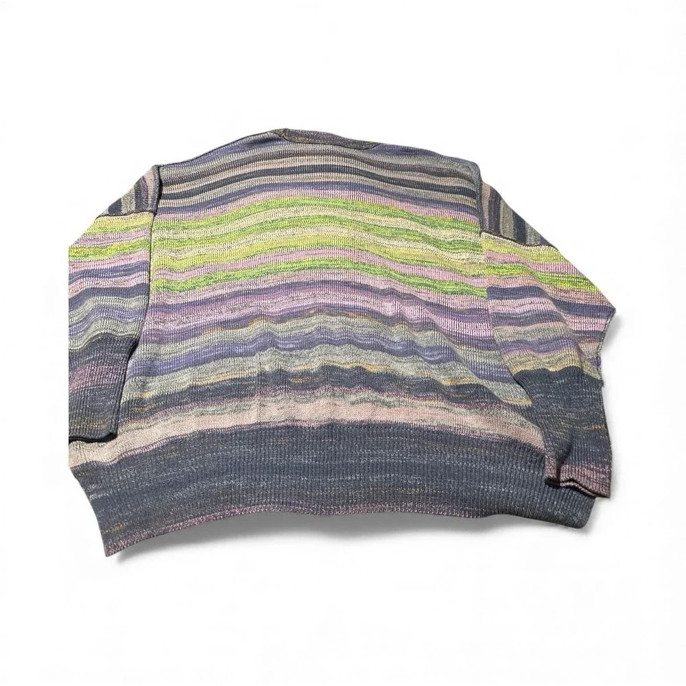 Free People Easy Street  Space Dye Oversized Sweater Bohemian Free Spirit Size L - Picture 11 of 12